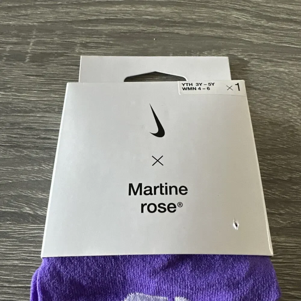 New Nike x Martine Rose Sheer Knee High w4-6 Small Purple DR9995 550